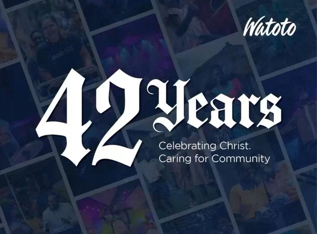 powerfmuganda's tweet photo. 42 years of celebrating Christ and caring for community. 🌍 

So thankful to be part of the @watotochurch story and witness what God has done through this family. 

Happy Anniversary to our home! 🙏✨