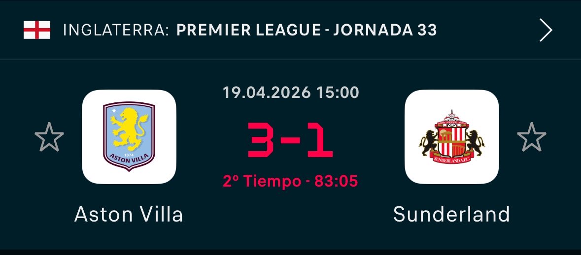 Veo a dos equipos que están haciendo los deberes de cara a meter presión a su rival en Europa League.

Recuerdo que una de las semifinales es Aston Villa - Nottingham Forest.

Ambos ganan por 3-1 en sus respectivos encuentros.