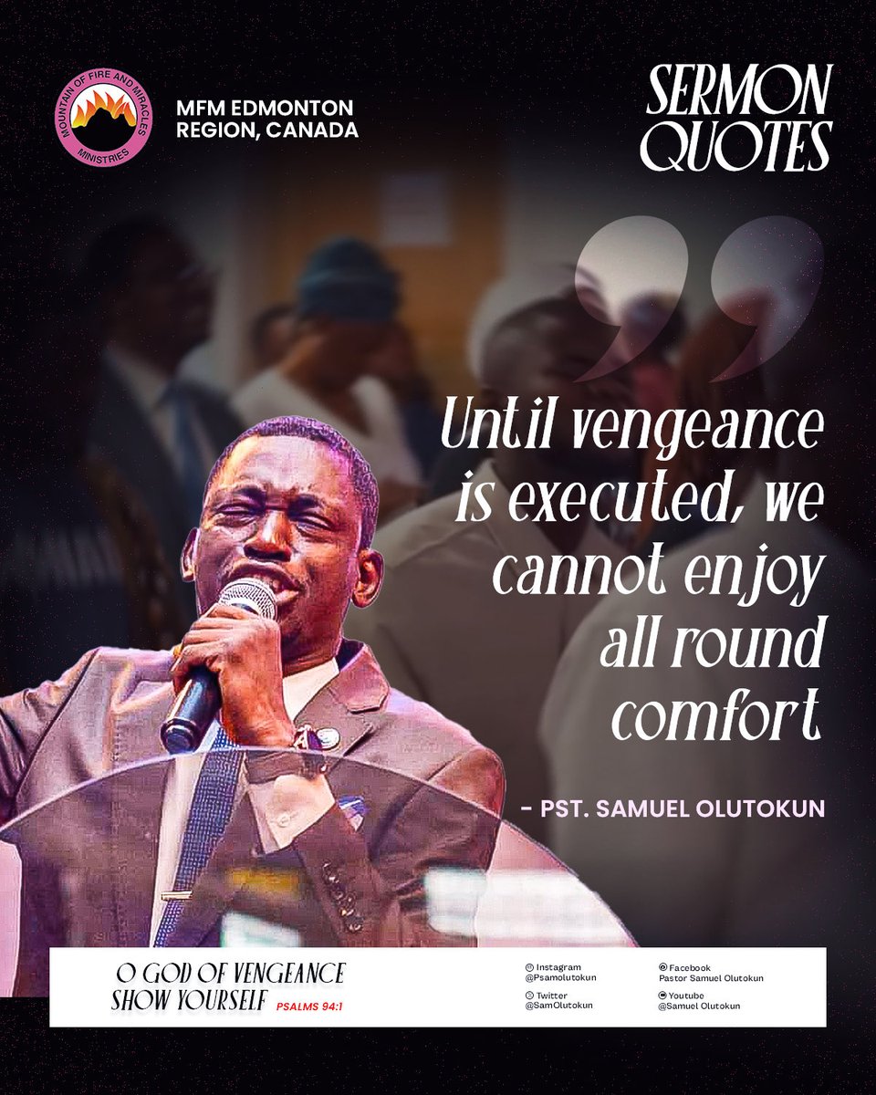 SamOlutokun's tweet photo. The God of vengeance shall arise and avenge you of your adversaries in the mighty name of Jesus. 
Don’t miss the prayers on the last slide. 
🙏 
🔥🔥🔥 
#sunday #sermon #bible #god #jesus https://t.co/GpQKepKtWP