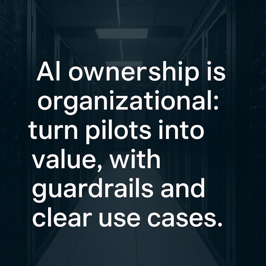 mrmohamedriad's tweet image. AI ownership is now a leadership job, not just a tech one. CIOs are turning pilots into business value, setting guardrails, and deciding where AI fits.

#AI #CIO

Source: ciodive.com/news/cios-can-…
