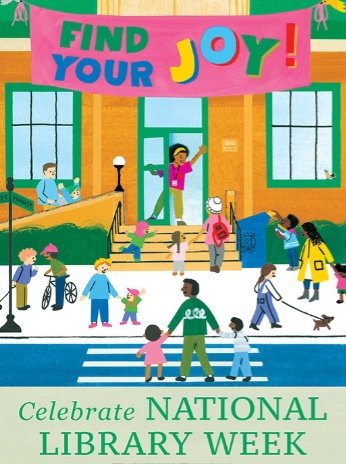 LibraryofKS's tweet photo. “Find Your Joy,” National Library Week theme is an invitation for all people to explore &amp; discover what sparks joy in them at the library. Explore this invitation in Michael Threets' debut picture book, "I’m So Happy You’re Here: A Celebration of Library Joy." https://t.co/Qyu1oyO0sj