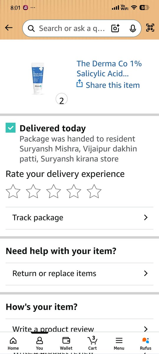 notrealsuryansh's tweet image. Order marked “Delivered” but I didn’t receive anything.
No call, no OTP, no handover — still showing “handed to resident”.
This is unacceptable. Where is my package?
@AmazonHelp @amazonIN please look into this ASAP.

#Amazon #AmazonIndia #DeliveryIssue #CustomerExperience #Ecomme