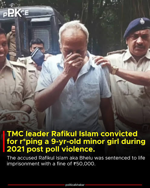 HPhobiaWatch's tweet image. A 9 year old girl was raped by TMC member Rafikul Islam after 2021 elections violence. Girl crime was that their family was allegedly voted for BJP. Their are hundreds of such cases are still going on.

Preparations are done to stop such heinous crimes. Only a deranged