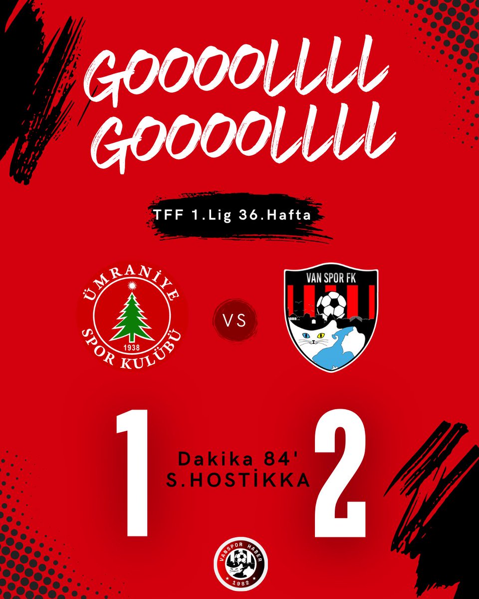 Ümraniyespor: 1 Vanspor FK: 2
Dakika: 84'
Gol: S.Hostikka