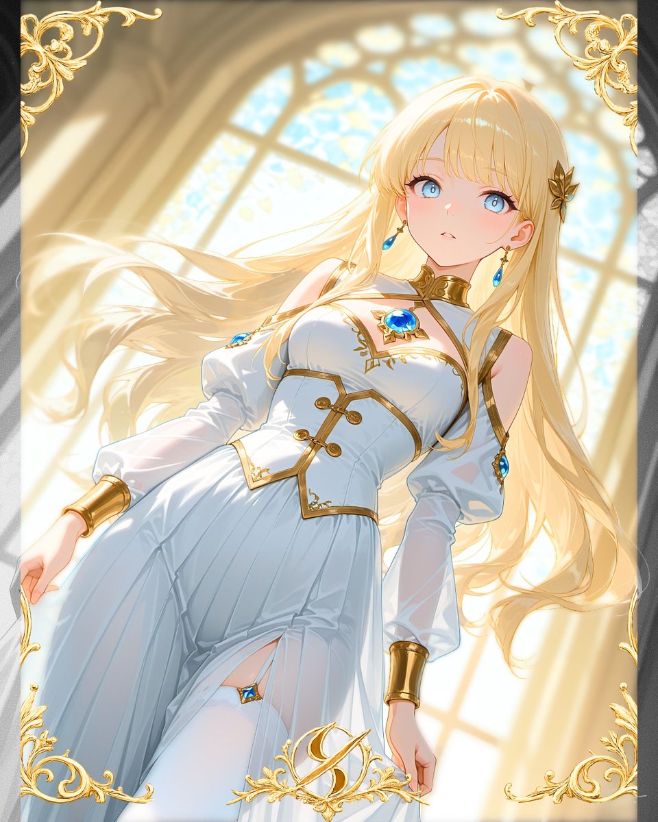 FONTOM_AIplus's tweet image. Stained Glass Reverie

宝石みたいな青を、祈りのように飾って。
白と金の静けさの中で、光だけが鮮やかに響く幻想姫。
聖堂の空気ごと残したかった作品。

#aiart #stainedglassart #fantasygirl #bluejewels #FONTOM