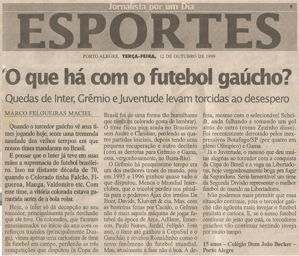 Inter e Grêmio, sangra os olhos ver a dupla Grenal jogar nesta temporada.