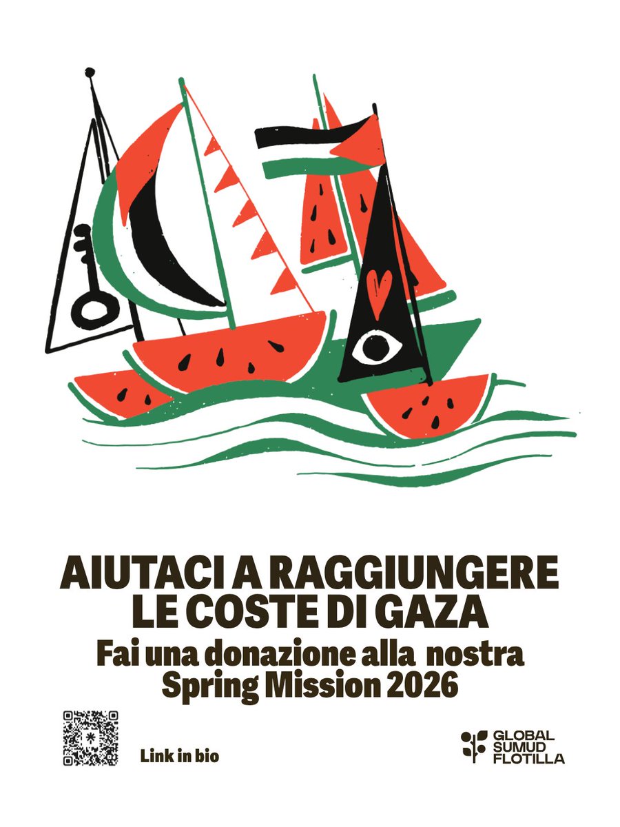 gmtgitalia's tweet image. Insieme questa volta possiamo davvero rompere l'assedio e arrivare a Gaza.

Ma abbiamo bisogno del nostro equipaggio di terra.

Ogni azione conta, alza la voce.

Sostieni, partecipa, dona.
Link in bio.

#WeSetSailAgain
#BreakTheSiege
#freepalestine
#globalsumudflotilla