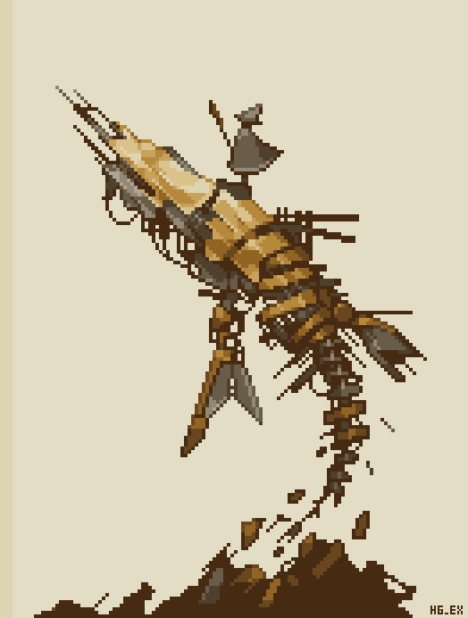 HG_EX's tweet image. #これを見たやつは飛んでる画像をあげろ  #pixelart