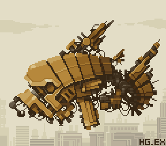 HG_EX's tweet image. #これを見たやつは飛んでる画像をあげろ  #pixelart