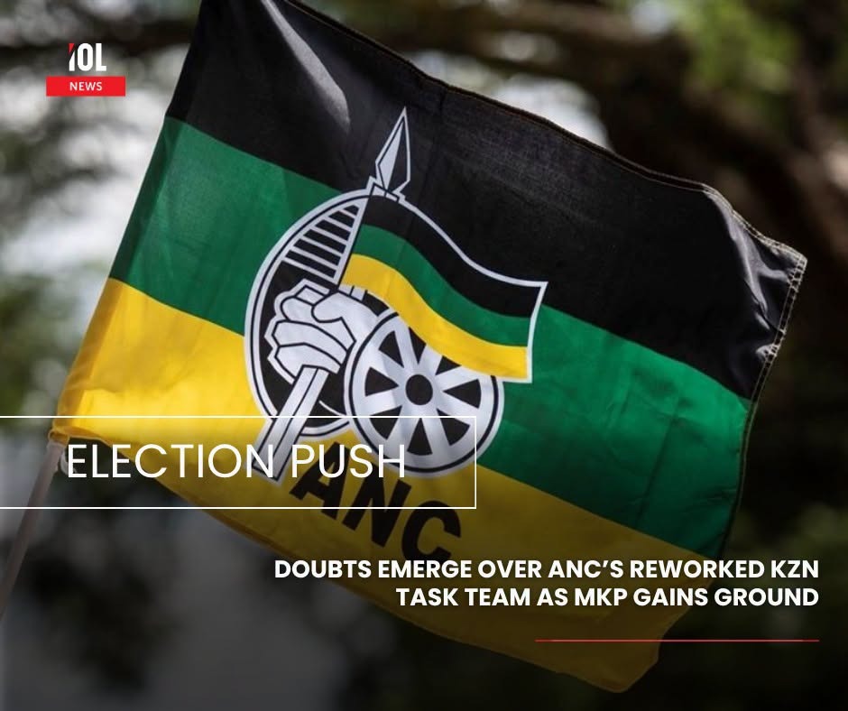 IOL's tweet image. ANC reshapes KwaZulu-Natal task team, cutting size and installing new leadership as it battles MK Party gains ahead of local government elections and aims for decisive comeback in province strategy.
#ANC #KZN #MKParty #MKP #FikileMbalula #MikeMabuyakhulu #JamesNxumalo