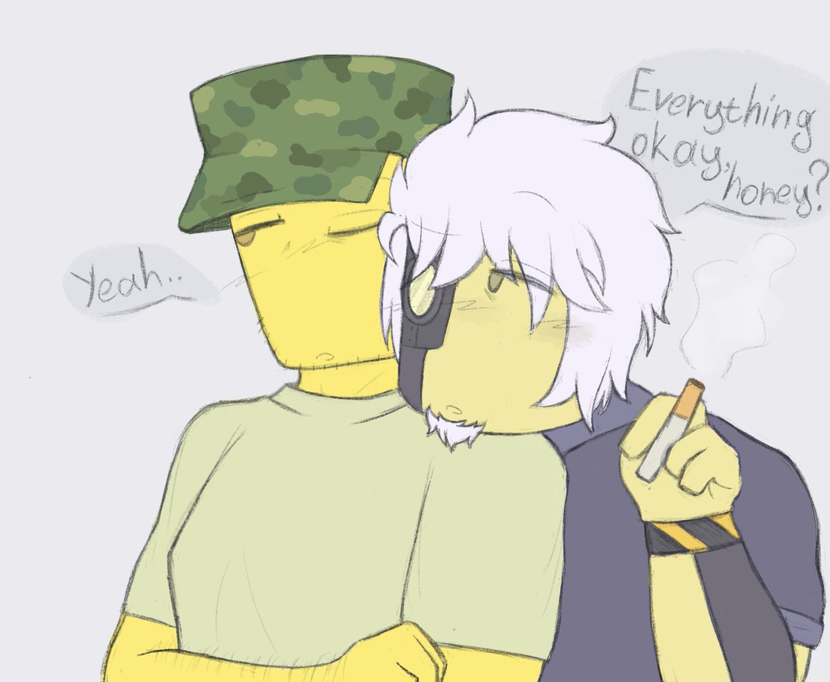_mwehh_'s tweet photo. marcus x clayton lazy colored sketch. i love them so much..🥺
#route06 #roblox https://t.co/RFbpzdJNCA