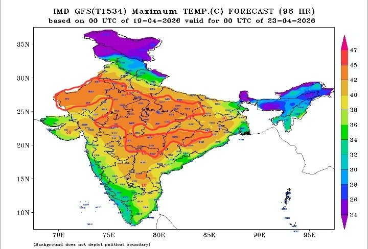 navdeepdahiya55's tweet image. East and central #India is currently experiencing maximum temperatures in the range of 43 to 45°c daily. Next week starting 21st / 22nd April day temperatures are set to rise across north #India with reaching up to 42-43°c mark in #Delhi NCR, #Haryana. Various parts of
