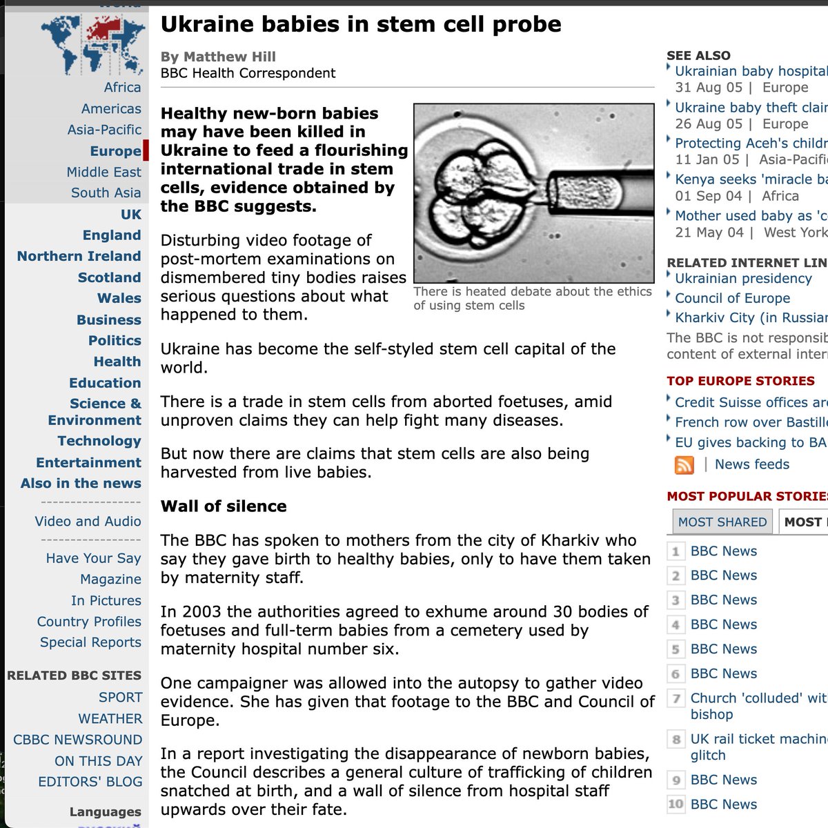 They want you to care about Ukraine because it's the western elites pirate cove, a corrupt hellhole where all their evil crimes gets a hall pass.

We're talking bio-weapons, organ harvesting, child trafficking, anything you need.

Here's a real doozie from 2006, way back before