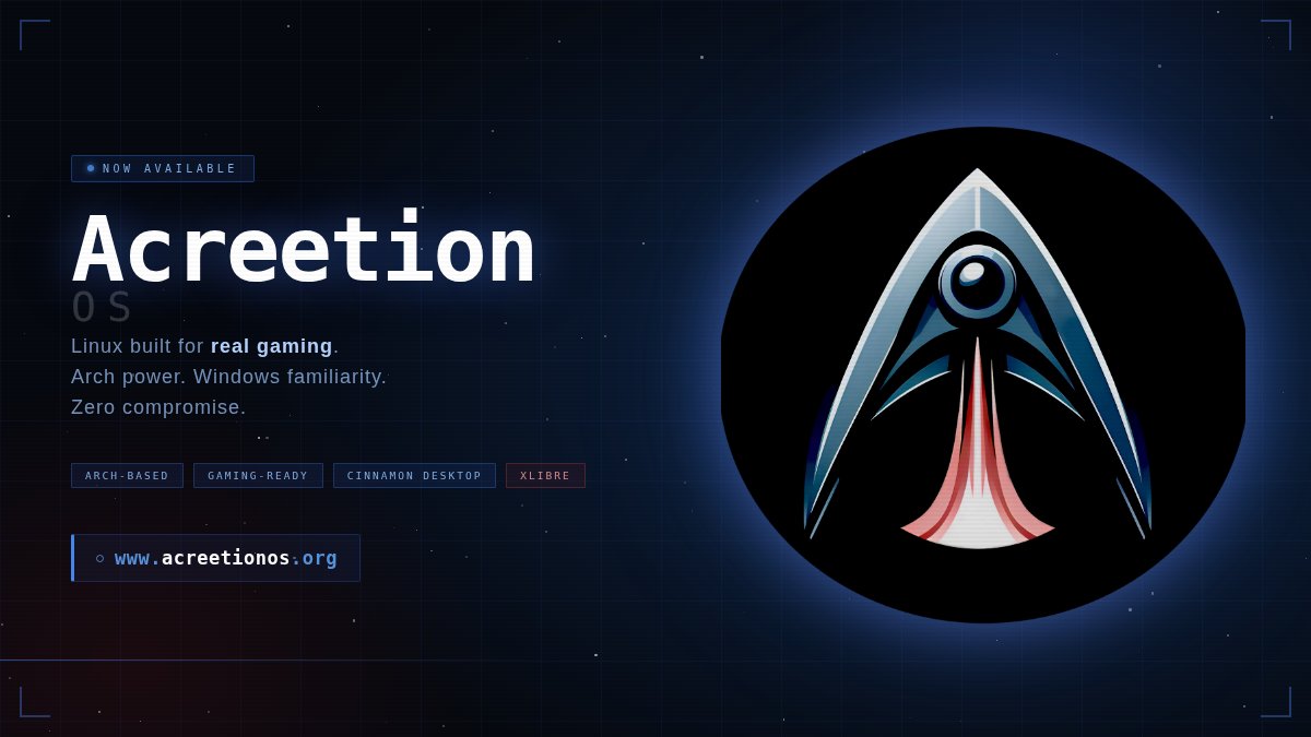 acreetionos's tweet image. The display server debate is over — we picked a side.

AcreetionOS runs XLibre, the actively developed X11 fork, with Cinnamon desktop on an Arch base.

Familiar enough for Windows users. Powerful enough for everyone else.

👉 acreetionos.org

#Linux #XLibre #Cinnamon
