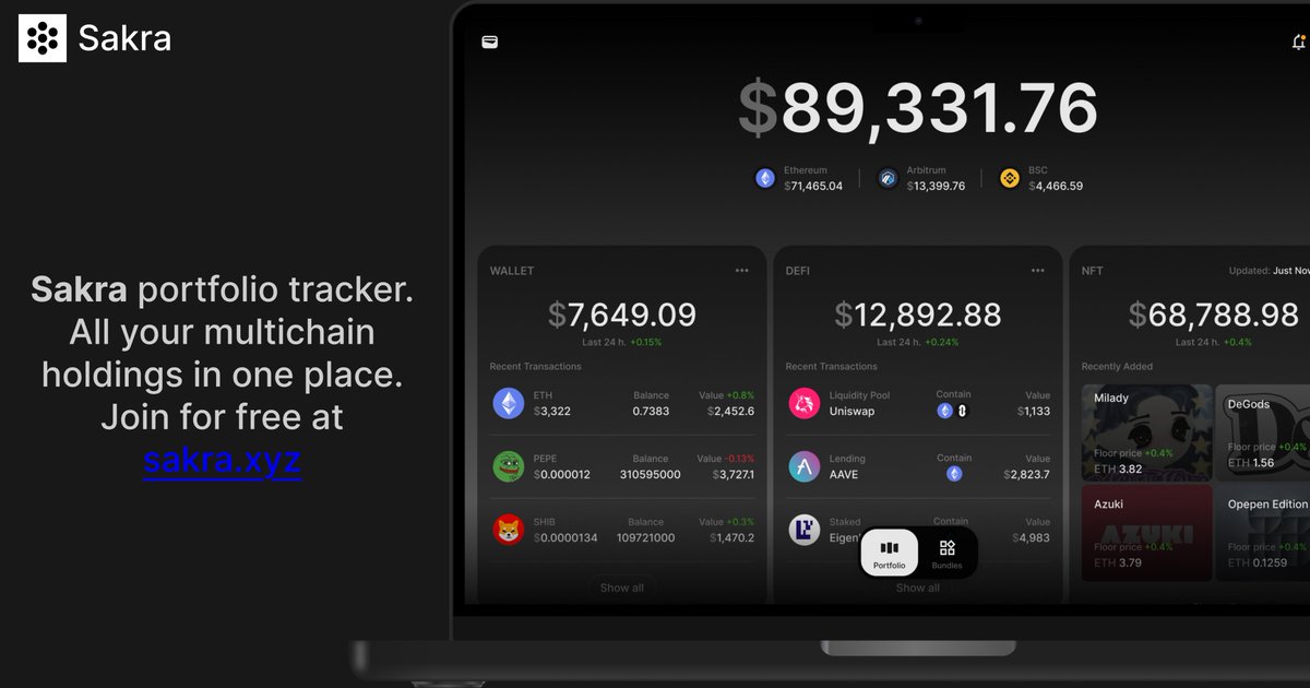 Too many wallets? Lots of DeFi investments? Active on Solana, Ethereum and Bitcoin at the same time? Can't see you general portfolio value? 
One answer to all of the questions: