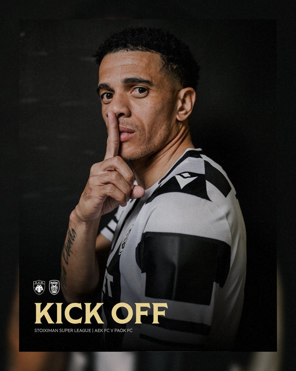PAOK_FC's tweet image. #KickOff Σέντρα στο ντέρμπι. #AEKPAOK #StoiximanSuperLeague #Playoffs #slgr #OurWay
 
ΑΕΚ-ΠΑΟΚ ζωντανά από το paokfc.gr και τα Digital Media της ΠΑΕ ΠΑΟΚ με live περιγραφή, εικόνες και στατιστικά εδώ: paokfc.gr/matches/aek-pa…