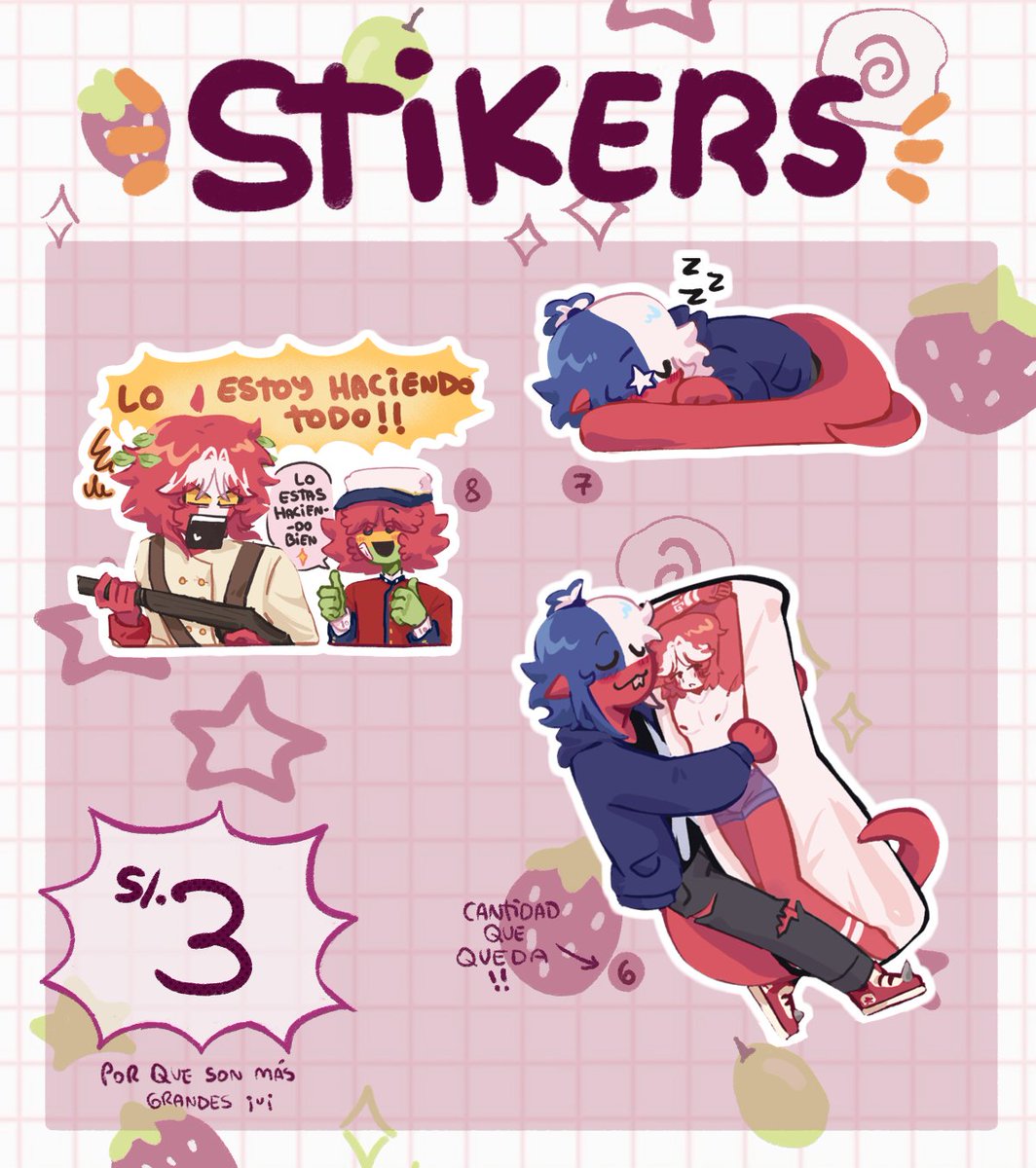 unelo_te's tweet image. Holaa!! Antes que nada, para los que no sepan, yo en la countrycon del 22 de marzo fui a vender merch peroo me termino sobrando T.T
Gracias a @/p.a.l.o.m.x (en ig) me ayudará con las entregas en su próximo evento en la Bombart (Perú) sisi
#countryhumans #stikers #posters