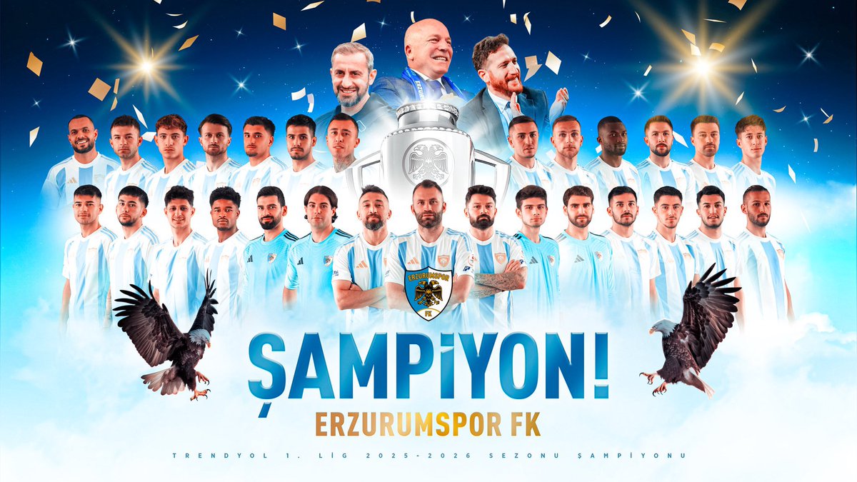 TFF 1.Lig’de Şampiyon Erzurumspor FK!

Erzurumspor, 5 yıl aranın ardından tekrardan Süper Lig’de.