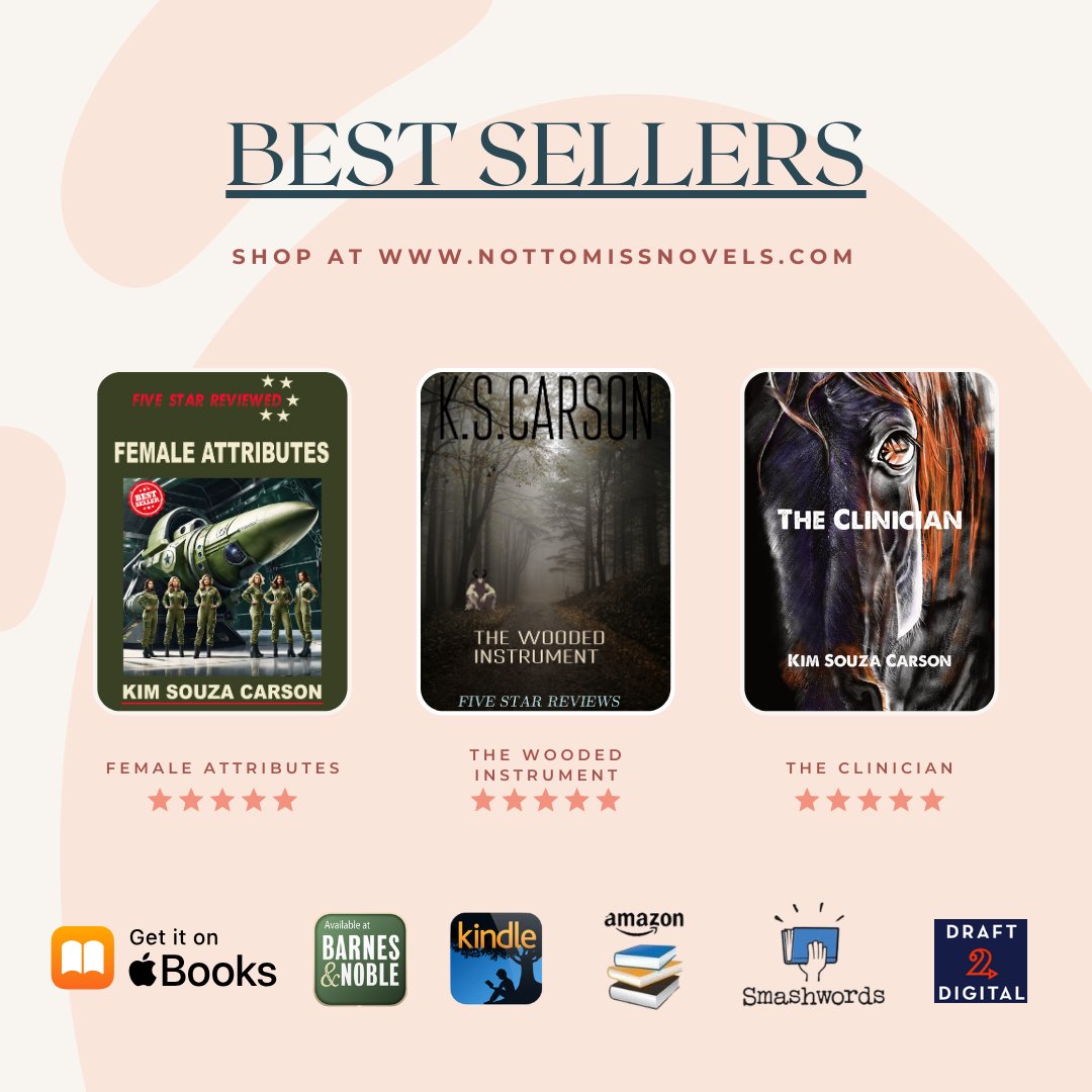 #books #nottomissnovels #authorksc #kscauthor #Souza_Author #read #reading #fivestars #TheWoodedInstrument #FemaleAttributes #TheClinician #CulinaryShock #mustread #fivestarbooks #Novels #AmazonBooks #Bestseller #BarnesandNoble #Kindle #AppleBooks #chapters #Smashwords