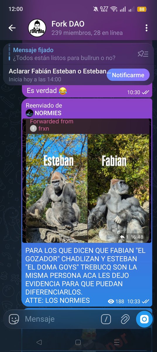 ForkDA0es's tweet photo. En telegram voices comunidad dom 19_04_26 14 hrs arg quizás aclaramos identidad de los amegos forkeros @Fabi_belizan @trebucqesteban @losnormies #fase5 @_Flipprx_ @MiltonRodM @rootstock_es @tropykus @moneyonchainES @lucamoneyapp @bexowallet @Kleros_io @dimeloradiox @marketersweb3 https://t.co/s7SUIs0XFx