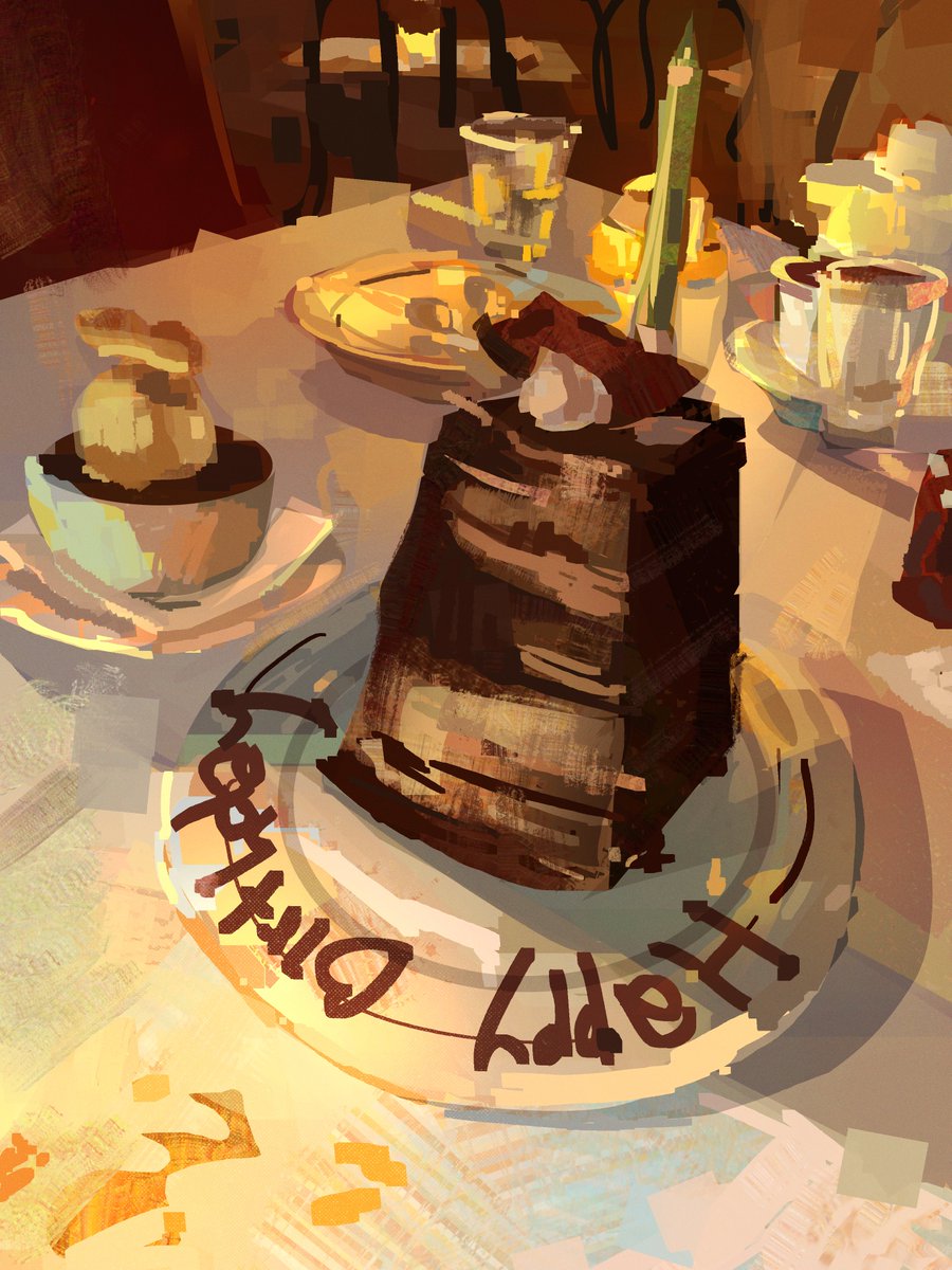 viadrawstuff's tweet photo. Daily paint 11, a quick one this time🍰
 #pleinairpril #painting #daily #cake https://t.co/K52J2b5aEU