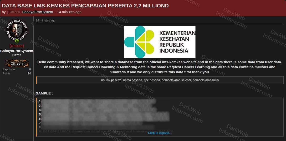 Dark Web Informer tweet media