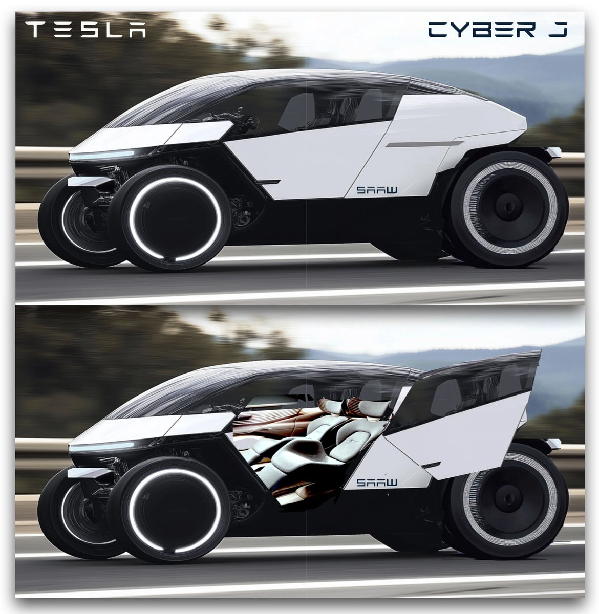 SAAWfinish's tweet photo. @herbertong @TeslaLarry Cyber J - long distance, first class comfort, clean efficient, door to door travel. https://t.co/eQy0Ly9SJt