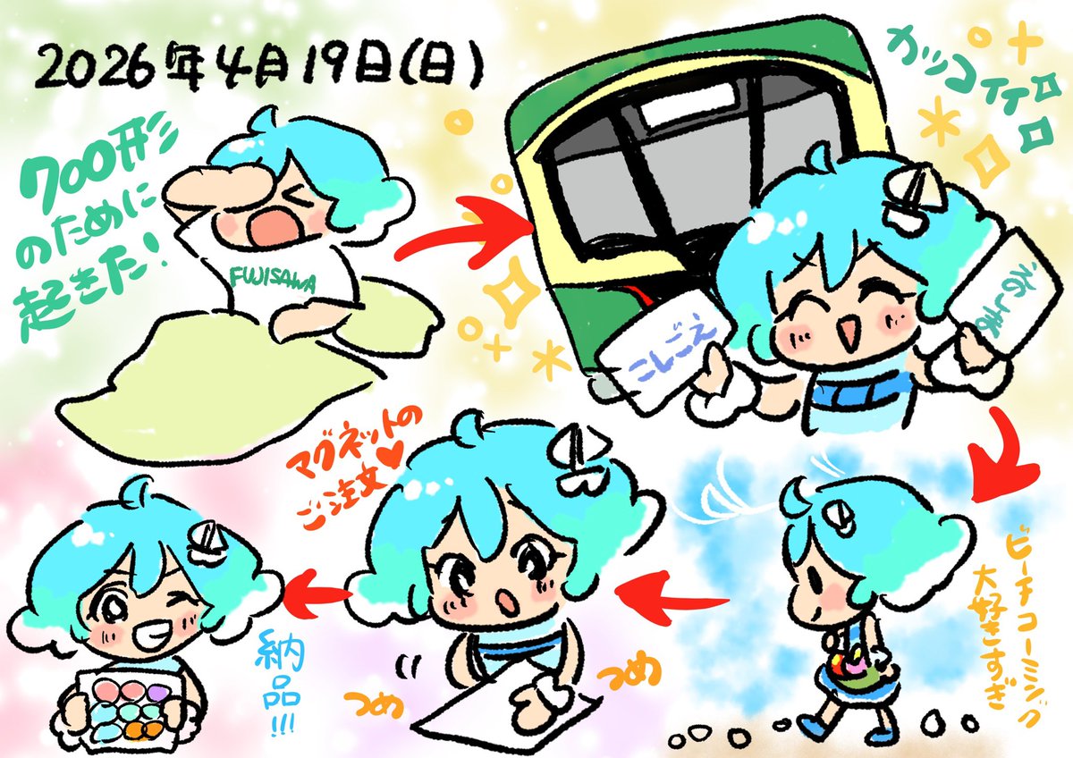 今日の絵日記📔 江ノ電700形の入場券&乗車券を求め、朝から江ノ電