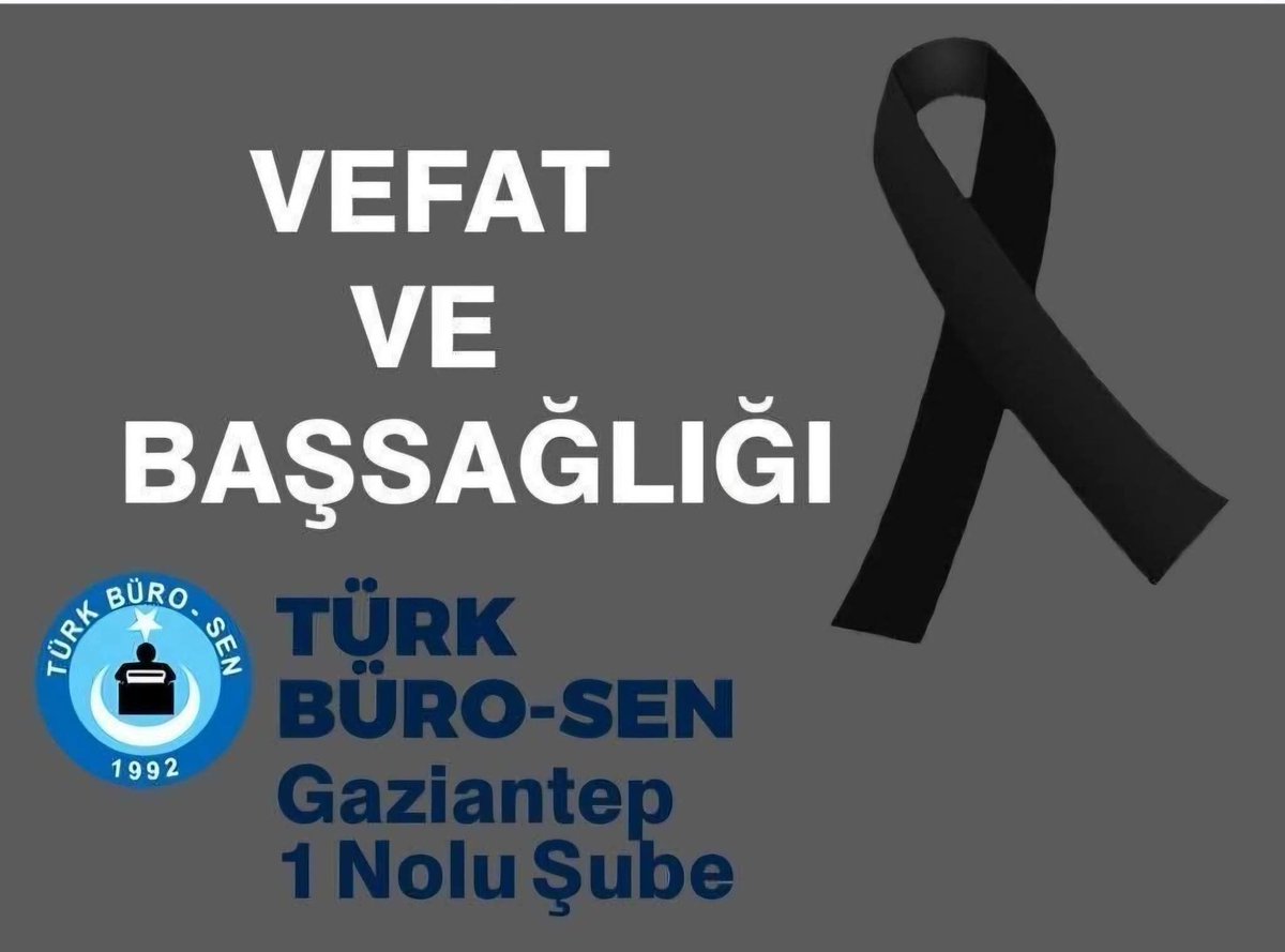 Gaziantep Gençlik Spor İl Müdürlüğü Personeli Sn: Mehmet KAYA'nın Annesi hakkın rahmetine kavuşmuştur
 Cenaze Bugün 19.04.2026  ögle namazına müteakip Hatay ( BELEN ) de toprağa verilmiştir. 
Merhumeye  Allah'dan rahmet kederli ailesine başsağlığı dileriz
Mehmet KAYA 05055950612