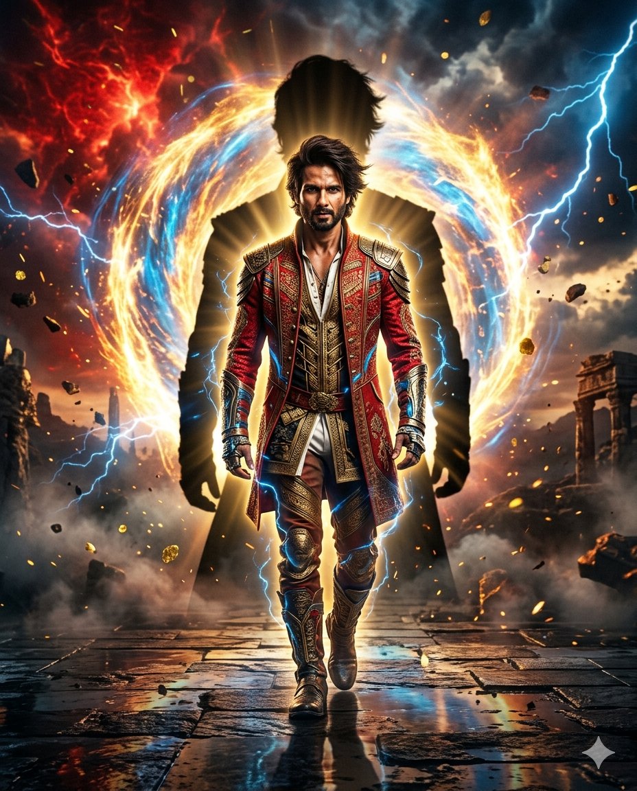 vinodsk007's tweet image. Forged in shadow, crowned in lightning—I am the storm they were warned about. #ShahidKapoor  #Cinematic