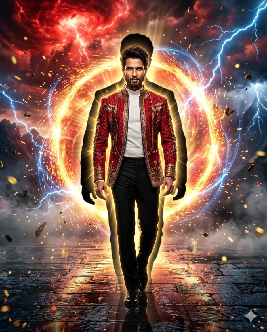 vinodsk007's tweet image. Forged in shadow, crowned in lightning—I am the storm they were warned about. #ShahidKapoor  #Cinematic