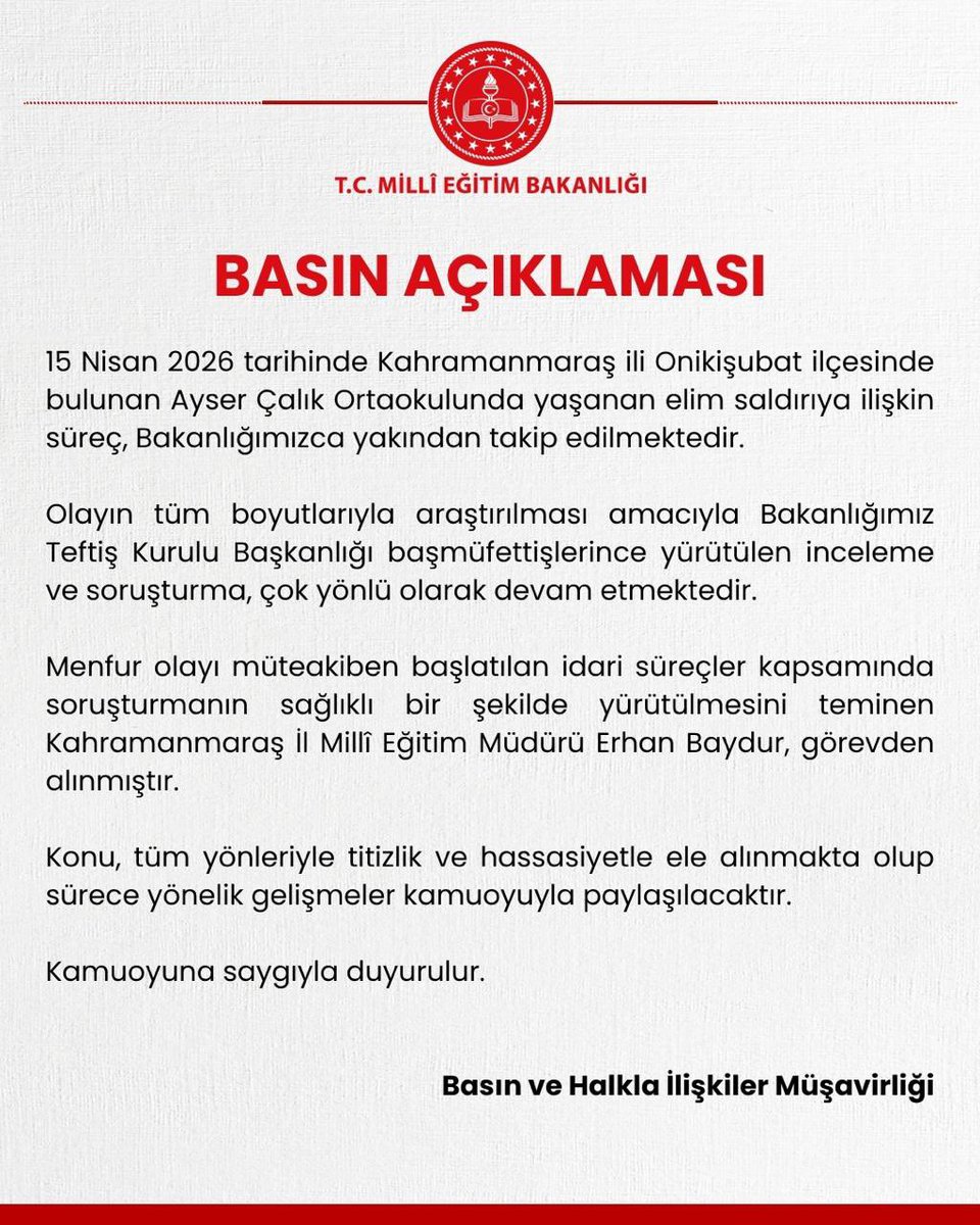 Millî Eğitim Bakanlığı tweet media