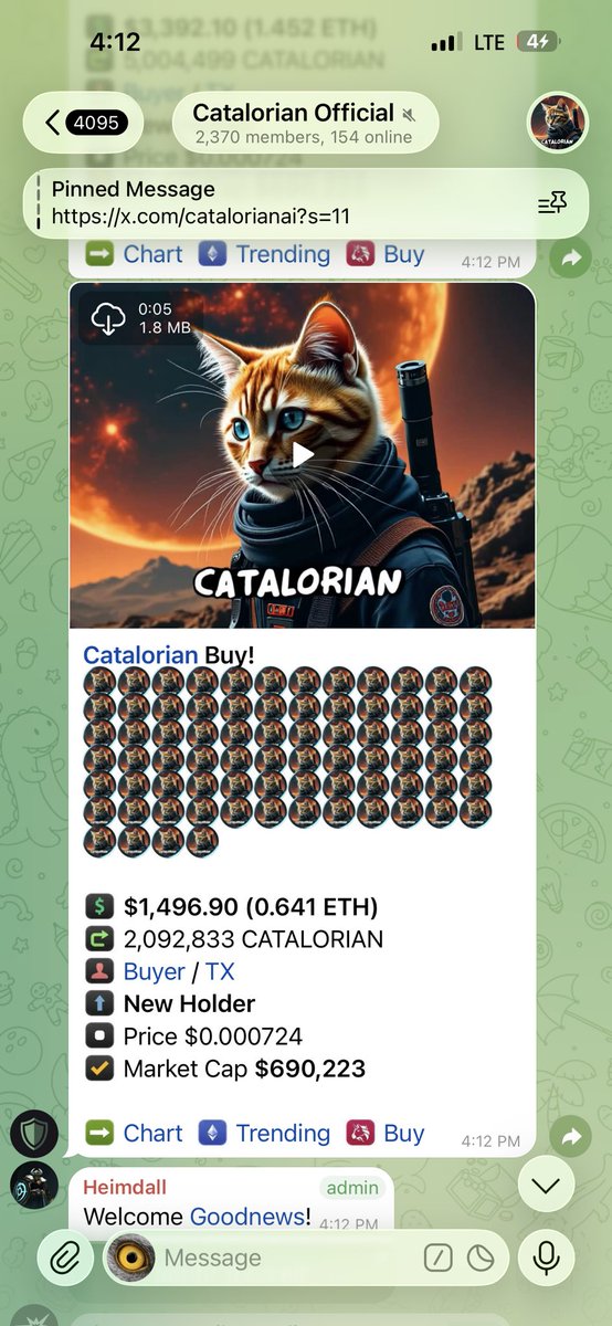 CryptoCall86732's tweet photo. Catalorian in the move https://t.co/7Wz2NMjtou