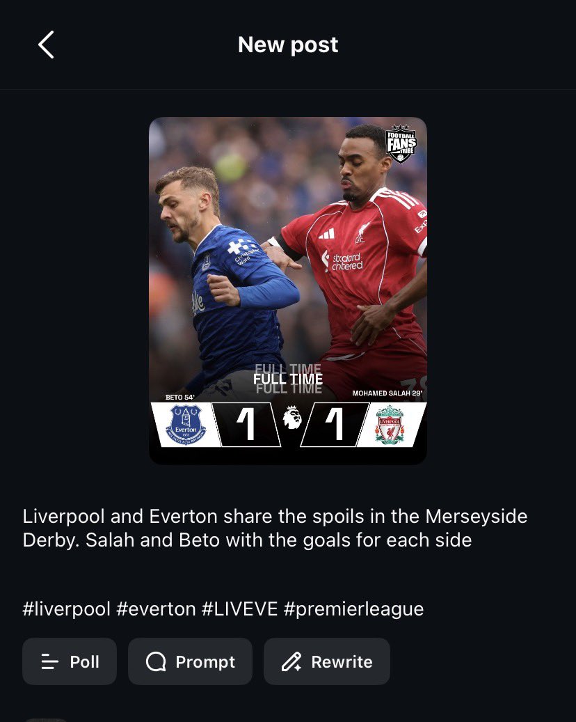FansTribeHQ's tweet image. We had already done a draft for a 1-1 result😅 until a late goal from Van Dijk to put Liverpool on the VIRG of Champions League Football 

Everton 1-2 Liverpool 

#everton #liverpool #EVELIV #premierleague