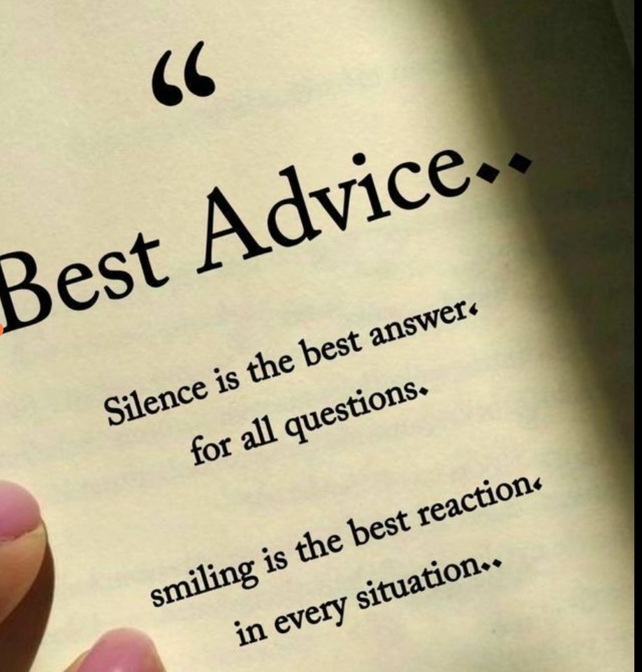 geeta_insa82027's tweet image. Silence speaks louder than words 🤫💭, it holds the power to answer without creating noise.A calm mind chooses peace over arguments 🌿🕊️ and strength over anger 💪❤️.
A simple smile can heal hearts 😊💖 and make even tough moments feel lighter 🌈✨
#SilenceIsPower 🤫
#StayCalm 🧘‍♂️