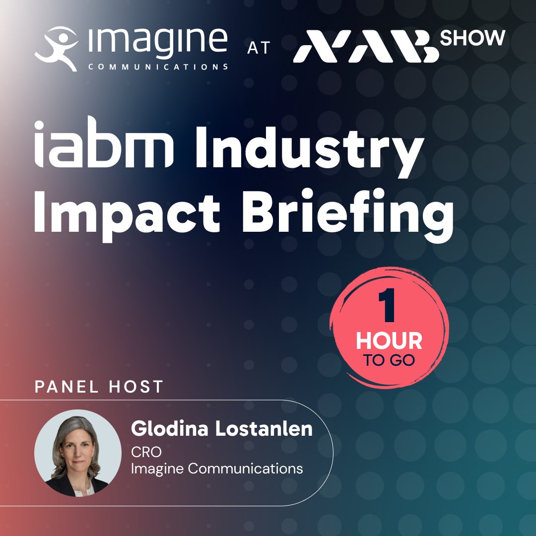 Imagine_Comms's tweet image. Not long until @NABShow opens but before that…

Catch Glodina Lostanlen in 1 hour at the IABM Industry Impact Briefing, leading a panel on agility, investment decisions, and trust in today’s MediaTech landscape.

📍 Room N250

#NABShow #MediaTech #Broadcast #IABM