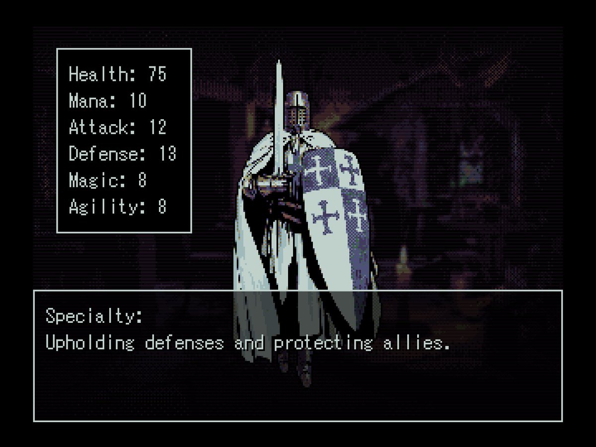 IEclipseStudio's tweet image. A righteous Knight, deeply broken by the loss of their wife. Now with only faith by their side.

#pixelart #ドット絵 #gamedev