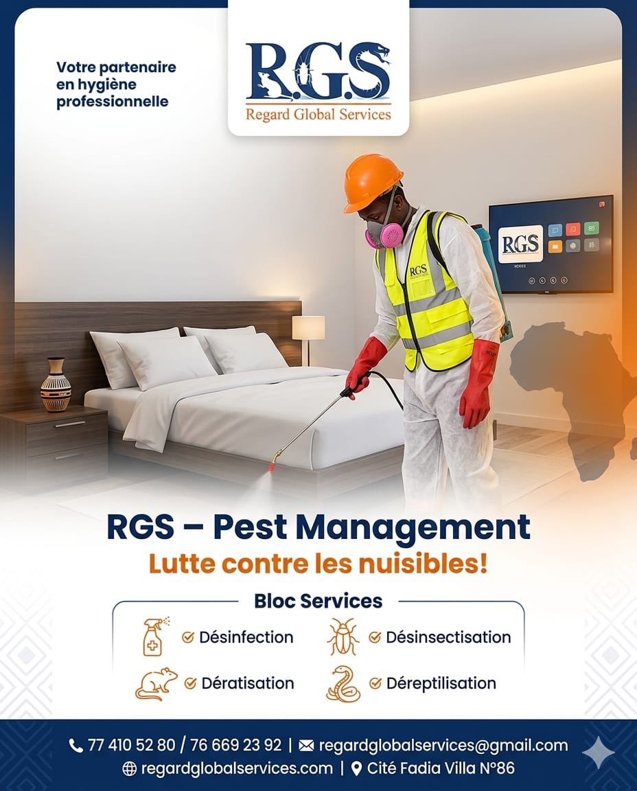 RegardGlobal's tweet photo. 🔴 RGS – Votre partenaire stratégique en Pest Management au Sénégal
Les nuisibles ne sont pas seulement une gêne… ils représentent un risque sanitaire, économique et réputationnel pour votre entreprise. https://t.co/HlXKQIRy14