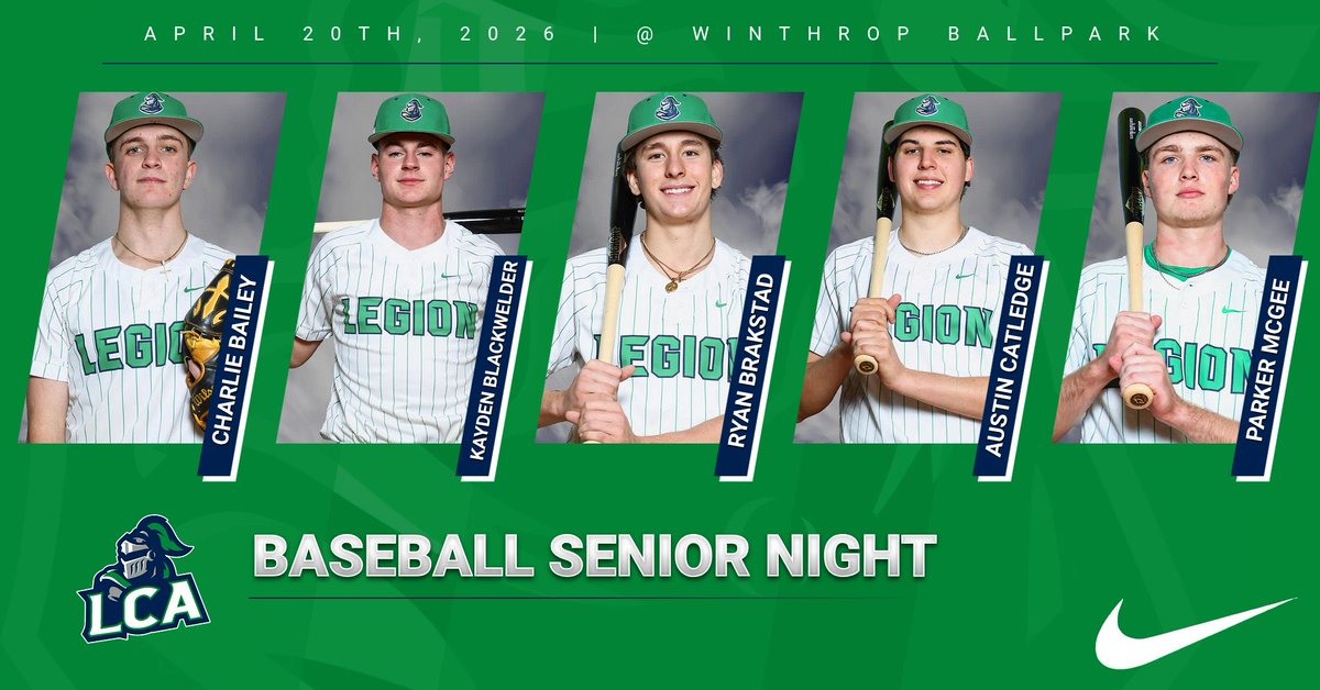 LegionLancer's tweet photo. ⚾️ Baseball Senior Night
🗓️ Monday, 4/20
🕥 5:00 PM - Senior Night Ceremony
🕦 6:00 PM - Game Time vs Cannon School
Following the game will be The Last Pitch Ceremony. Join us as we celebrate our seniors! #LancerLegacy https://t.co/9ARTkDnuIm