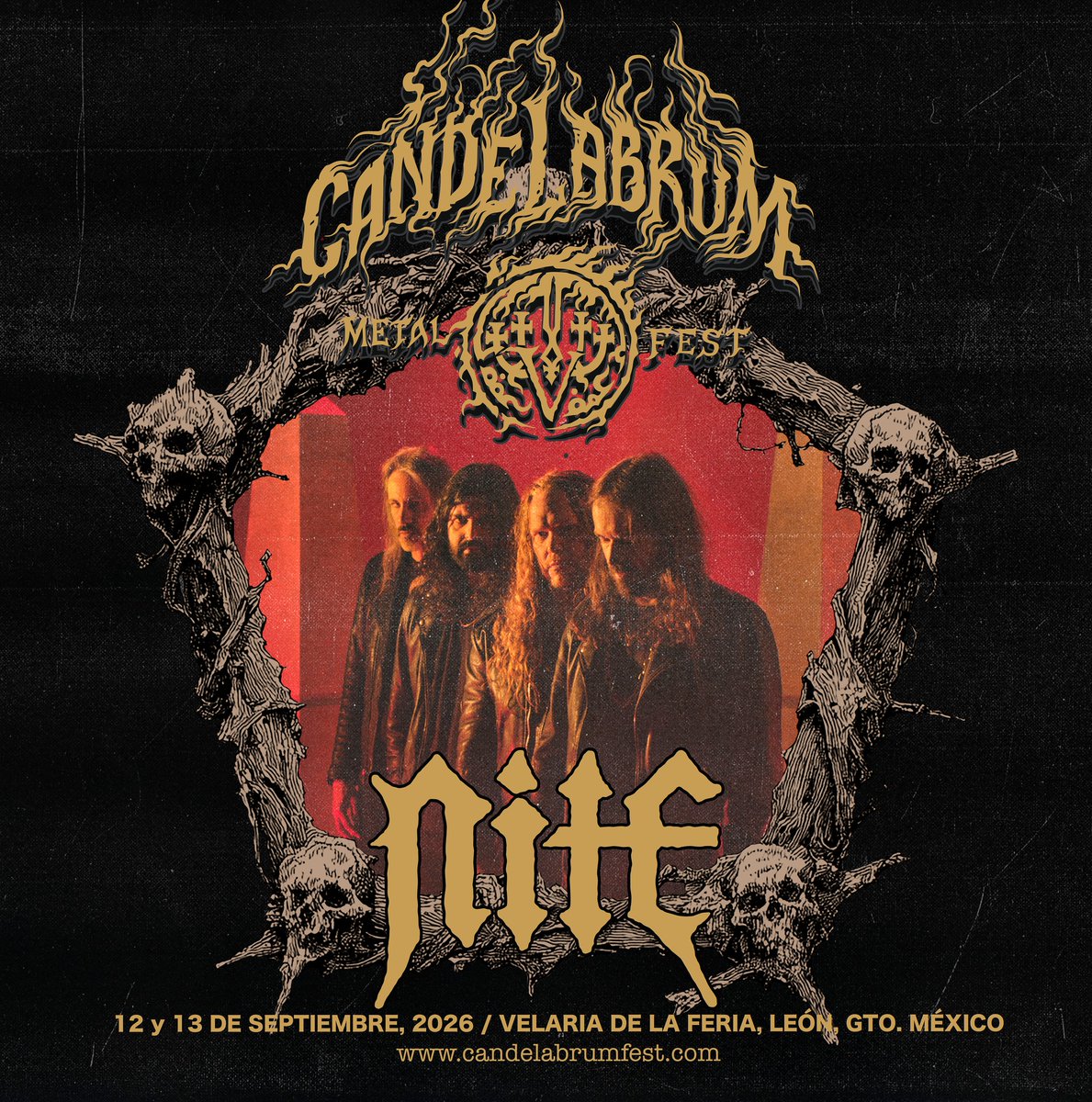 SeasonofMist's tweet photo. Fresh off their debut European Tour, Bay Area metal torchbearers NITE prepare for their first-ever Latin American show at Mexico’s Candelabrum Metal Fest!

For show info &amp; updates - https://t.co/nkWvTUhIRM https://t.co/PLsS5TQXnL