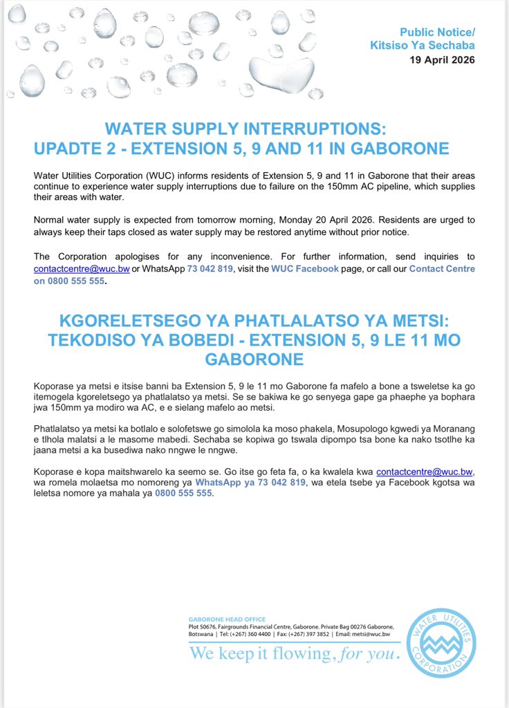 Water Utilities Corporation tweet media