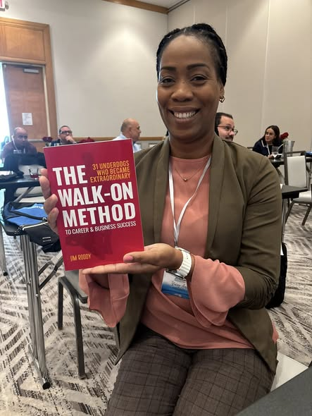 Jim_Roddy's tweet photo. I had a great time keynoting the Rod Plus VIP Conference in Miami. The post-talk feedback was very positive & I sold every #WalkOnMethod book I brought with me including one to Stacey (pictured) who said after my presentation, “I’m not leaving here without a copy!” https://t.co/EKwCkY9jqk