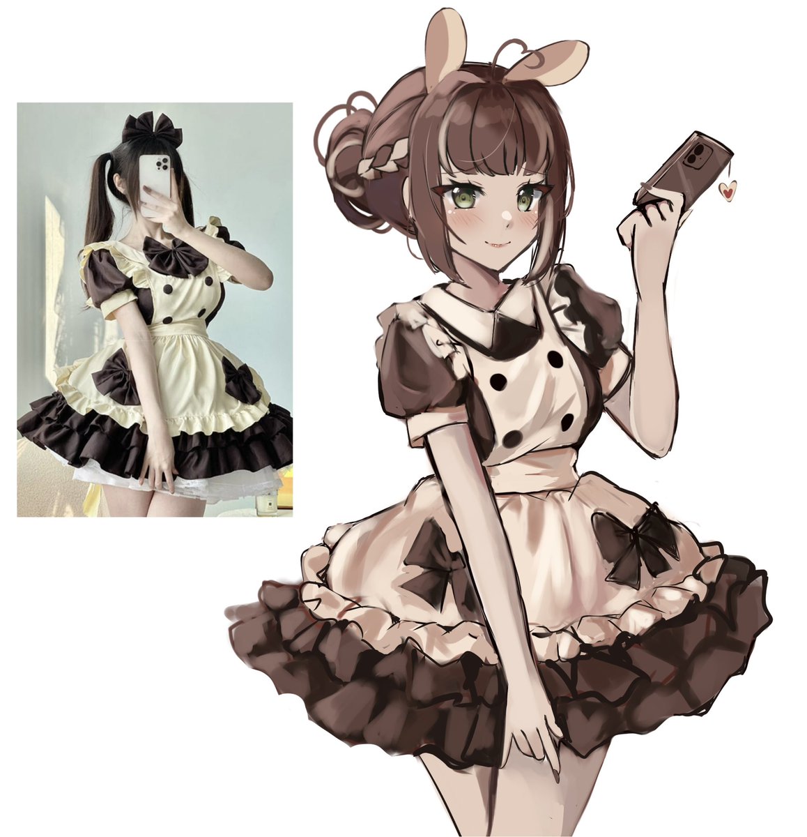 Maid dress study ~ 

#art #maid #vtuber