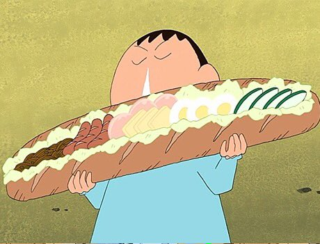 puppieguts2's tweet photo. today i walked 0 miles and made bo-chan's sandwich from episode 525 of shin chan https://t.co/gaDKQOXD12