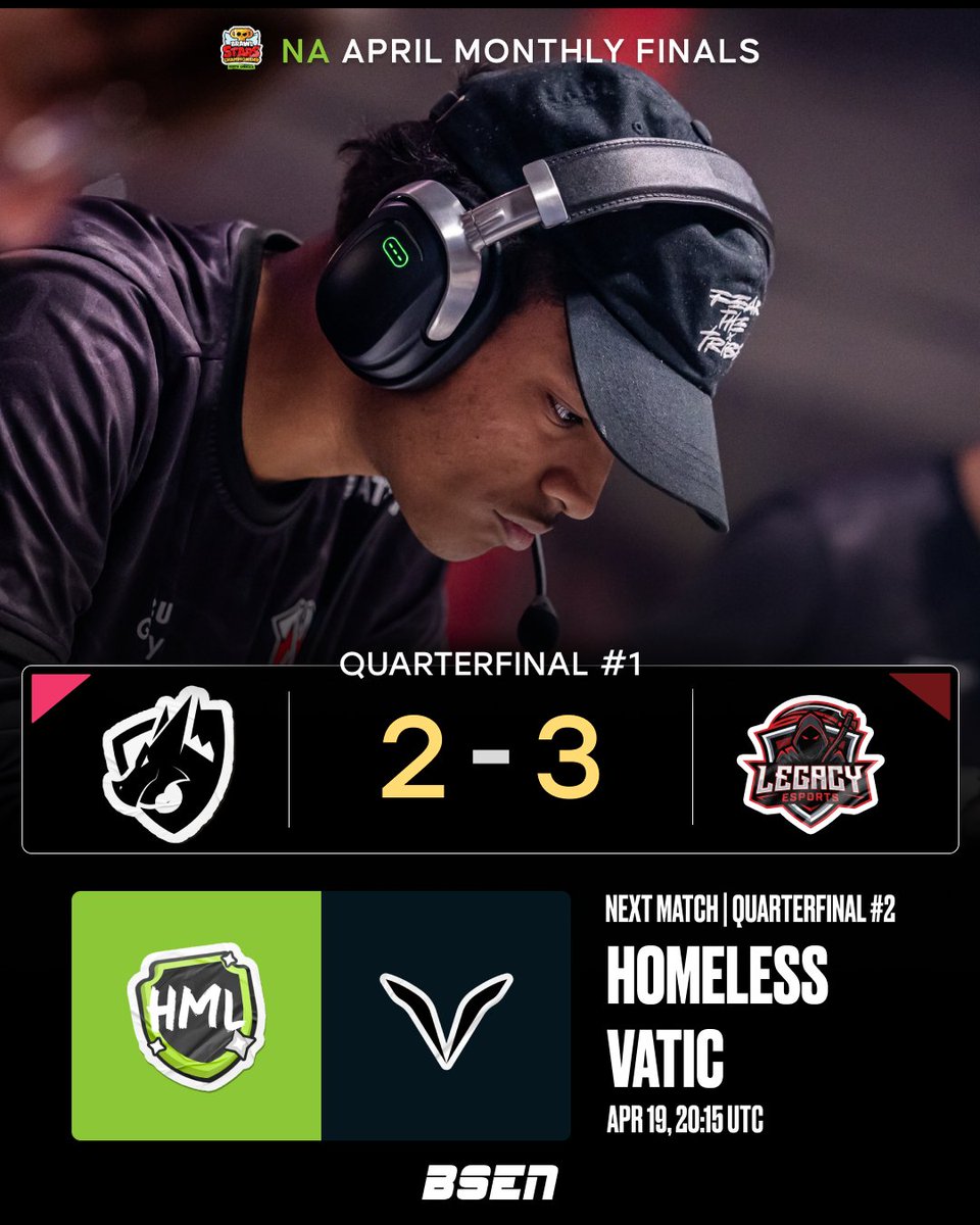 OfficialBSEN's tweet image. Starting the day off with an upset, @lgcyesport pull through against NA's first seed and put their qualification fate out of their hands. ☠️

Next up: 
#Homeless vs @vatic_gg 

#BSC26 #NA