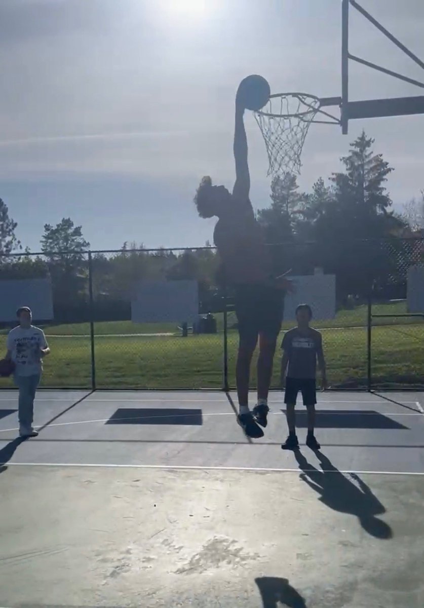 Jora_Atwal's tweet photo. Some fun in the sun this weekend.  Tested out the springs on a 10ft hoop. https://t.co/eMLF1EDgyl