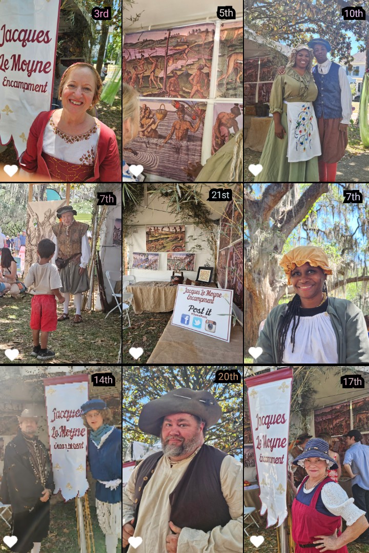 TWAMFlorida's tweet photo. Merci from @ChainOfParks 
 Art Festival  #JacquesLeMoyne Encampment . Look forward to seeing you again next year!

#artfestival #floridahistory
#tallahassee
#lemoynearts https://t.co/zGpJaHvxUN