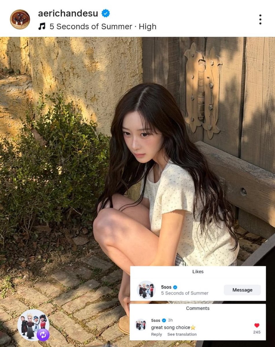 ArabAespa's tweet image. ⟢ 260419 🐟
قام حساب الفرقة الاسترالية 5 Seconds of Summer (5SOS) بإعادة نشر منشور جيزيل على إنستقرام، إلى جانب الإعجاب والتعليق عليه.
💬:اختيار رائع للأغنية ⭐️
#aespa⋮ #æspa⋮ #에스파