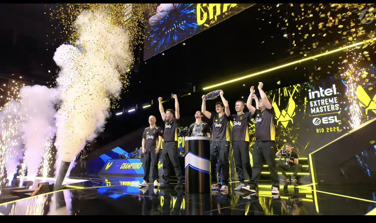 officialWINgg's tweet image. CHAMPIONS 🏆
@TeamVitalityCS TAKE THE IEM RIO 2026 GRAND FINAL! 🇧🇷
GGs to everyone, but Vitality keep making history 🔥
#IEMRio #Vitality