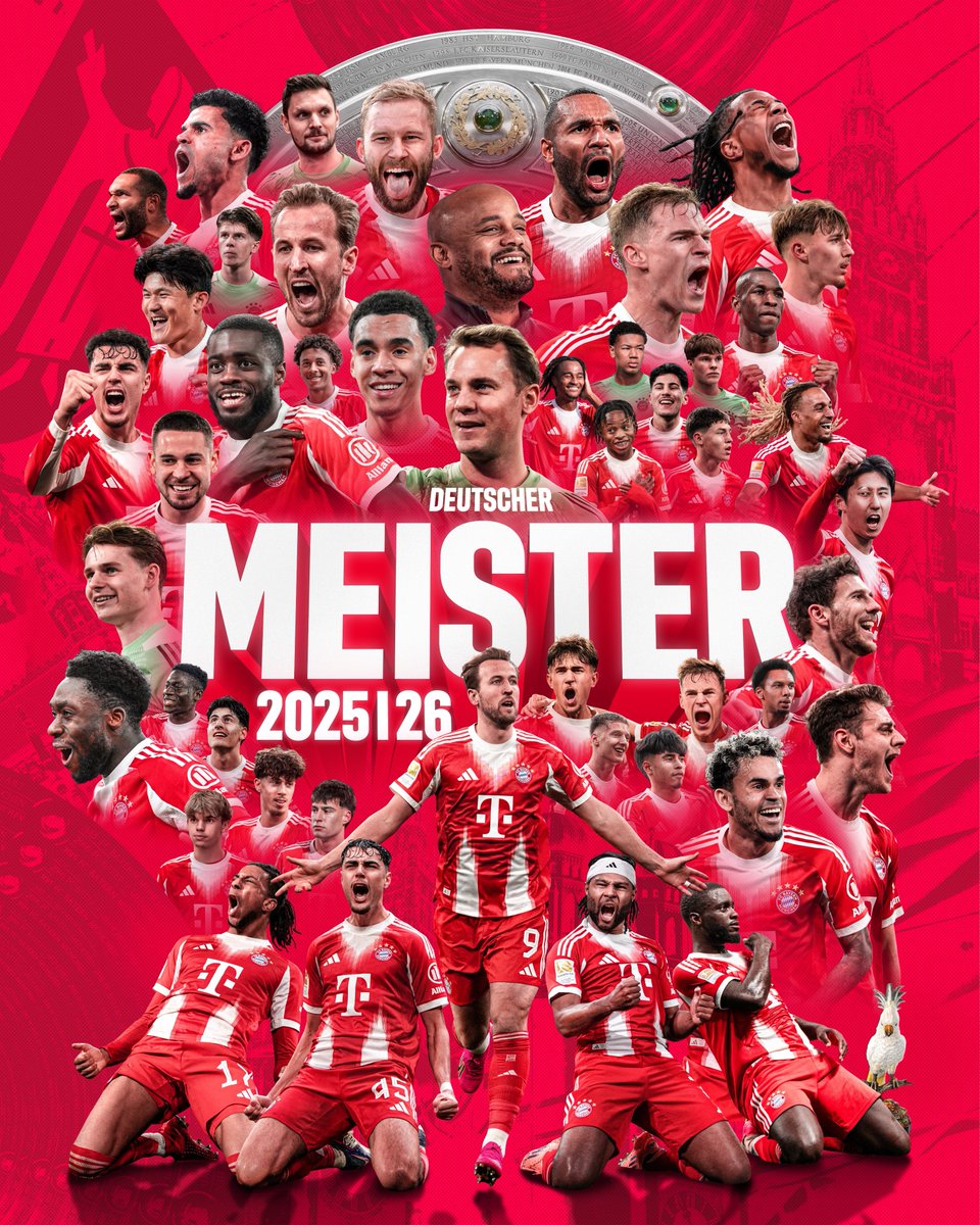 JuliGranatee's tweet image. #BayernMünich vuelve a conquistar otra #Bundesliga, luego de superar a #Stuttgart por 4-2. Un nuevo campeonato local, en el que ya acumula 35 en total. La derrota de ayer de Borussia Dortmund facilitó el festejo que se descandenó este domingo en el Allianz Arena.